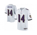 Men's Nike Baltimore Ravens #14 Devin Hester Limited White NFL Jersey