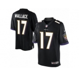 Men's Nike Baltimore Ravens #17 Mike Wallace Limited Black Alternate NFL Jersey