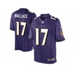 Men's Nike Baltimore Ravens #17 Mike Wallace Limited Purple Team Color NFL Jersey