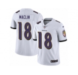 Men's Nike Baltimore Ravens #18 Jeremy Maclin White Vapor Untouchable Limited Player NFL Jersey