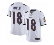 Men's Nike Baltimore Ravens #18 Jeremy Maclin White Vapor Untouchable Limited Player NFL Jersey
