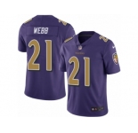 Men's Nike Baltimore Ravens #21 Lardarius Webb Limited Purple Rush NFL Jersey