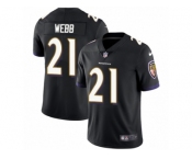 Men's Nike Baltimore Ravens #21 Lardarius Webb Vapor Untouchable Limited Black Alternate NFL Jersey