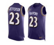 Men's Nike Baltimore Ravens #21 Tony Jefferson Limited Purple Player Name & Number Tank Top NFL Jersey