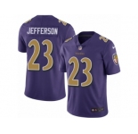 Men's Nike Baltimore Ravens #23 Tony Jefferson Limited Purple Rush NFL Jersey