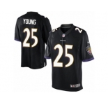 Men's Nike Baltimore Ravens #25 Tavon Young Limited Black Alternate NFL Jersey