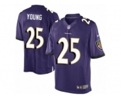 Men's Nike Baltimore Ravens #25 Tavon Young Limited Purple Team Color NFL Jersey