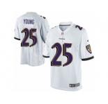 Men's Nike Baltimore Ravens #25 Tavon Young Limited White NFL Jersey