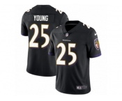 Men's Nike Baltimore Ravens #25 Tavon Young Vapor Untouchable Limited Black Alternate NFL Jersey