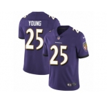 Men's Nike Baltimore Ravens #25 Tavon Young Vapor Untouchable Limited Purple Team Color NFL Jersey