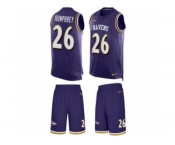 Men's Nike Baltimore Ravens #26 Marlon Humphrey Limited Purple Tank Top Suit NFL Jersey