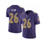 Men's Nike Baltimore Ravens #26 Matt Elam Limited Purple Rush NFL Jersey