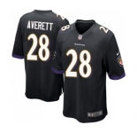 Men's Nike Baltimore Ravens #28 Anthony Averett Game Black Alternate NFL Jersey