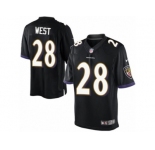 Men's Nike Baltimore Ravens #28 Terrance West Limited Black Alternate NFL Jersey