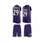 Men's Nike Baltimore Ravens #29 Marlon Humphrey Limited Purple Tank Top Suit NFL Jersey