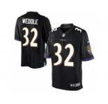 Men's Nike Baltimore Ravens #32 Eric Weddle Limited Black Alternate NFL Jersey