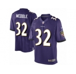 Men's Nike Baltimore Ravens #32 Eric Weddle Limited Purple Team Color NFL Jersey