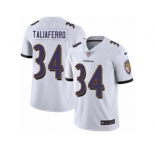 Men's Nike Baltimore Ravens #34 Lorenzo Taliaferro Vapor Untouchable Limited White NFL Jersey