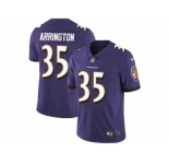 Men's Nike Baltimore Ravens #35 Kyle Arrington Limited Purple Team Color NFL Jersey