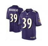 Men's Nike Baltimore Ravens #39 Danny Woodhead Limited Purple Team Color NFL Jersey