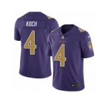 Men's Nike Baltimore Ravens #4 Sam Koch Limited Purple Rush NFL Jersey