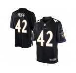 Men's Nike Baltimore Ravens #42 Marqueston Huff Limited Black Alternate NFL Jersey