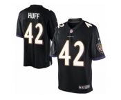 Men's Nike Baltimore Ravens #42 Marqueston Huff Limited Black Alternate NFL Jersey