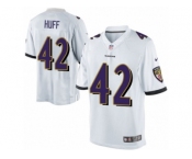 Men's Nike Baltimore Ravens #42 Marqueston Huff Limited White NFL Jersey