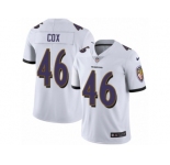 Men's Nike Baltimore Ravens #46 Morgan Cox Vapor Untouchable Limited White NFL Jersey