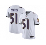 Men's Nike Baltimore Ravens #51 Kamalei Correa Vapor Untouchable Limited White NFL Jersey