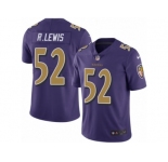 Men's Nike Baltimore Ravens #52 Ray Lewis Limited Purple Rush NFL Jersey