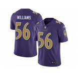 Men's Nike Baltimore Ravens #56 Tim Williams Limited Purple Rush NFL Jersey