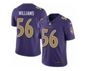 Men's Nike Baltimore Ravens #56 Tim Williams Limited Purple Rush NFL Jersey