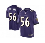 Men's Nike Baltimore Ravens #56 Tim Williams Limited Purple Team Color NFL Jersey