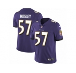 Men's Nike Baltimore Ravens #57 C.J. Mosley Vapor Untouchable Limited Purple Team Color NFL Jersey