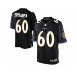 Men's Nike Baltimore Ravens #60 Nico Siragusa Limited Black Alternate NFL Jersey