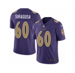 Men's Nike Baltimore Ravens #60 Nico Siragusa Limited Purple Rush NFL Jersey