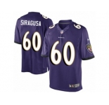 Men's Nike Baltimore Ravens #60 Nico Siragusa Limited Purple Team Color NFL Jersey