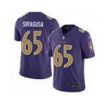 Men's Nike Baltimore Ravens #65 Nico Siragusa Limited Purple Rush NFL Jersey