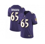 Men's Nike Baltimore Ravens #65 Nico Siragusa Purple Team Color Vapor Untouchable Limited Player NFL Jersey