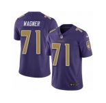 Men's Nike Baltimore Ravens #71 Ricky Wagner Limited Purple Rush NFL Jersey