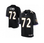 Men's Nike Baltimore Ravens #72 Alex Lewis Limited Black Alternate NFL Jersey