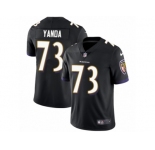 Men's Nike Baltimore Ravens #73 Marshal Yanda Vapor Untouchable Limited Black Alternate NFL Jersey