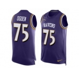 Men's Nike Baltimore Ravens #75 Jonathan Ogden Limited Purple Player Name & Number Tank Top NFL Jersey
