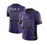 Men's Nike Baltimore Ravens #78 Orlando Brown Jr. Limited Purple Rush Drift Fashion NFL Jersey