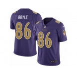 Men's Nike Baltimore Ravens #86 Nick Boyle Limited Purple Rush NFL Jersey
