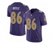 Men's Nike Baltimore Ravens #86 Nick Boyle Limited Purple Rush NFL Jersey