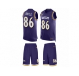 Men's Nike Baltimore Ravens #86 Nick Boyle Limited Purple Tank Top Suit NFL Jersey
