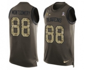 Men's Nike Baltimore Ravens #88 Ty Montgomery Limited Green Salute to Service Tank Top NFL Jersey