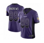 Men's Nike Baltimore Ravens #89 Mark Andrews Limited Purple Rush Drift Fashion NFL Jersey